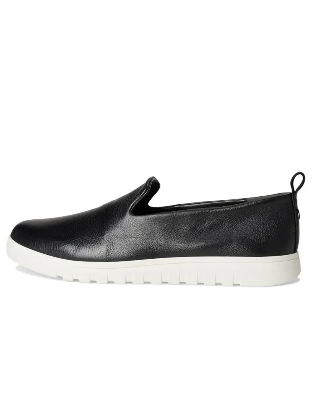 VIONIC Uptown Willa Black Leather Slip On Sneakers Womens 9.5 WIDE Arch Support